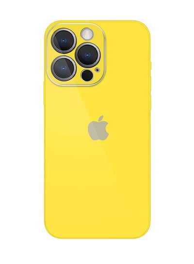 اشتري Protective Electroplated Hard Back Case Camera Lens Protection Cover for iPhone 13 Pro Max 6.7 inch Yellow في السعودية