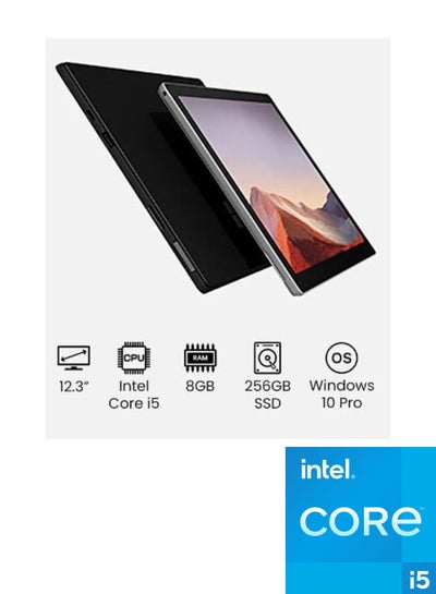 Buy Surface Pro 7 + Convertible 2-In-1 Laptop With 12.3-Inch Touchscreen PixelSense Display, Core i5-1135G7 Processor/8GB RAM/256GB SSD/Intel UHD Graphics/Windows 10 Pro/International Version English Matte Black in UAE