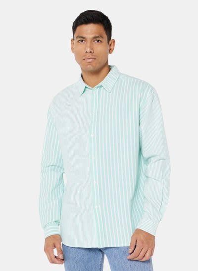 Buy Stripe Print Shirt MintBaseWht in Saudi Arabia