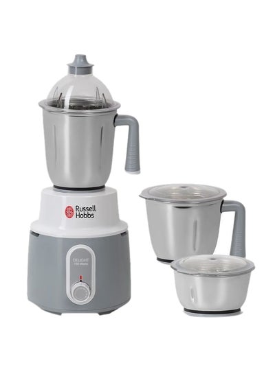 اشتري Delight Mixer Grinder With 3 Stainless Steel Jars 1.5 لتر 750 وات MG42506 أبيض/رمادي في الامارات