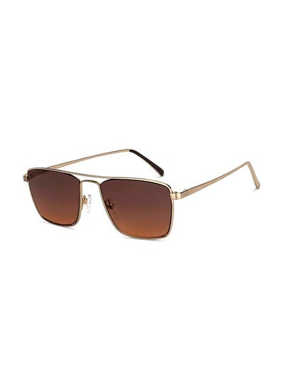 Buy Supreme Steel Full Rim UV Protection Square Stylish & Premium Sunglasses JJ S12473S - Lens Size: 51mm - Gold in UAE