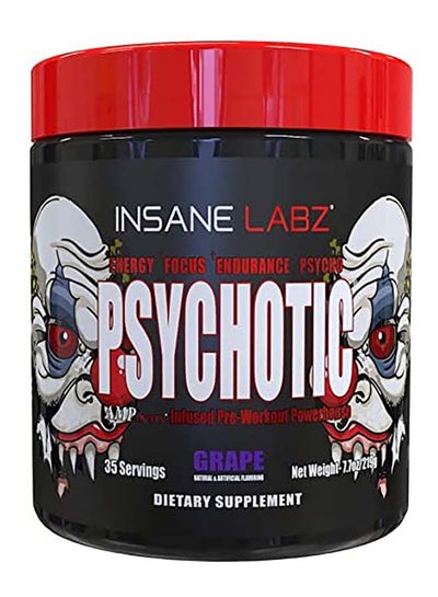 Buy Psychotic Pre-Workout Powerhouse Dietary Supplement -Grape 219g in Saudi Arabia