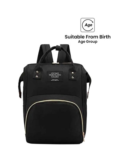 Buy Multifunctional Multipocket Lightweight And Comfortable Diaper Mommy Bag-Black in UAE