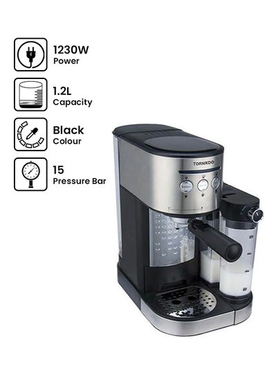 Buy Automatic Espresso Coffee Machine 15 Bar Tcm-14125 1.2 L 1230.0 W TCM-14125-Black Black in Egypt