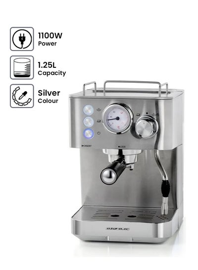 اشتري ماكينة صنع القهوة 1.25 L 1100.0 W E03442 فضي في السعودية
