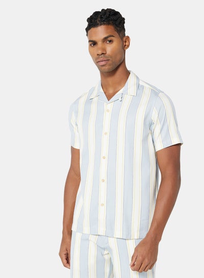 Buy Stripe Print Shirt Light Blue in UAE