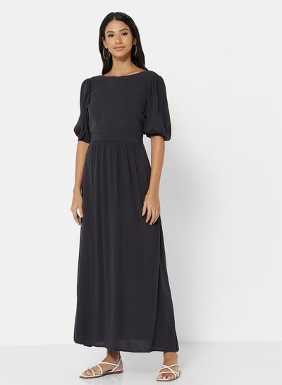 Buy Puff Sleeve Maxi Dress Phantom in Saudi Arabia