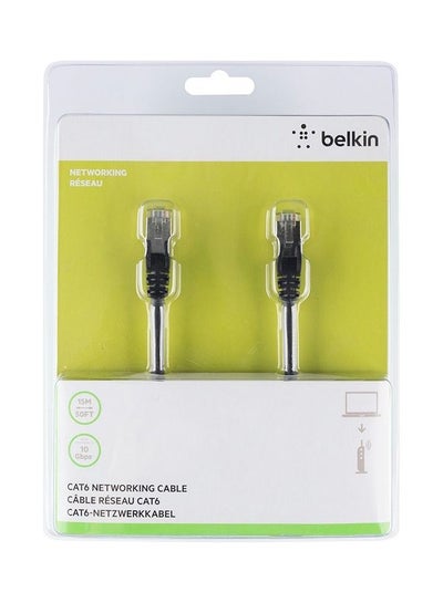 Buy Belkin Netzwerk-Kabel, Ethernet Kategorie 6 schwarz Schwarz 5 meter Black in Saudi Arabia