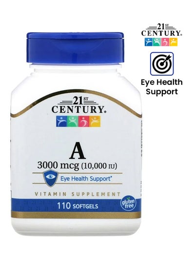 Buy Vitamin A Supplement - 110 Softgels 3,000 Mcg (10,000 Iu in UAE