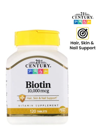 Buy 21St Century, Biotin, 10,000 Mcg, 120 Tablets in Saudi Arabia