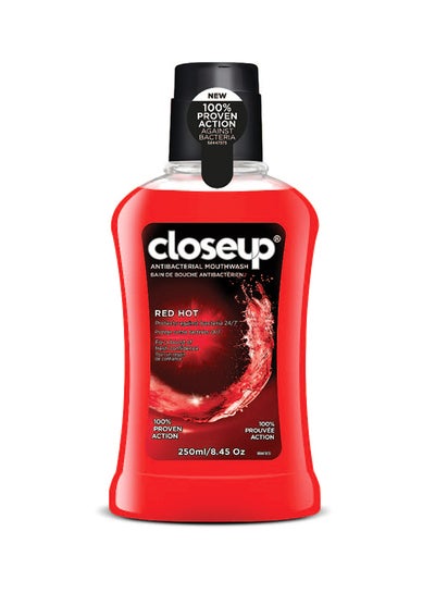 Buy Red Hot Antibacterial Mouthwash Red 250ml in UAE