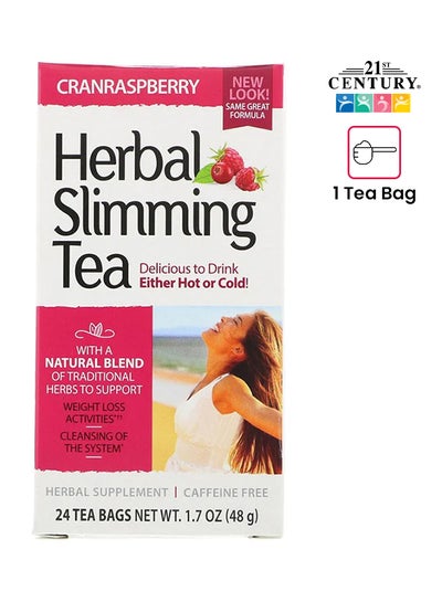 Buy Herbal Slimming Cranraspberry Tea 24 Tea Bags 1.7 Oz (48 G) in UAE