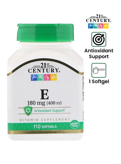 Buy Vitamin E 180mg Supplement - 110 Softgels in UAE