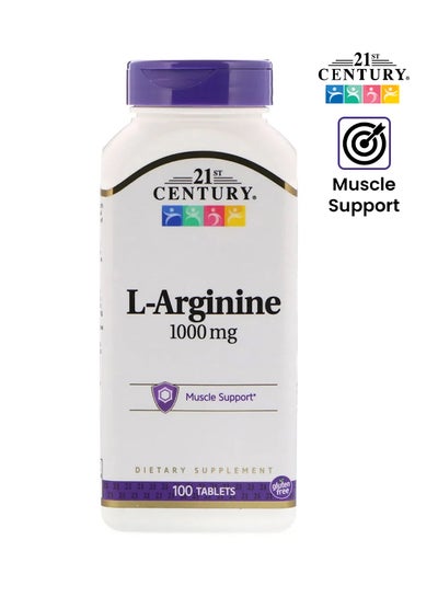 Buy 21St Century, L-Arginine, 1,000 Mg, 100 Tablets in Saudi Arabia