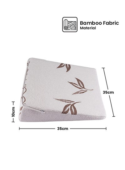 Buy Pregnancy Wedge Pillow- Bamboo Rayon Fabric-35x35x10 cm in Saudi Arabia