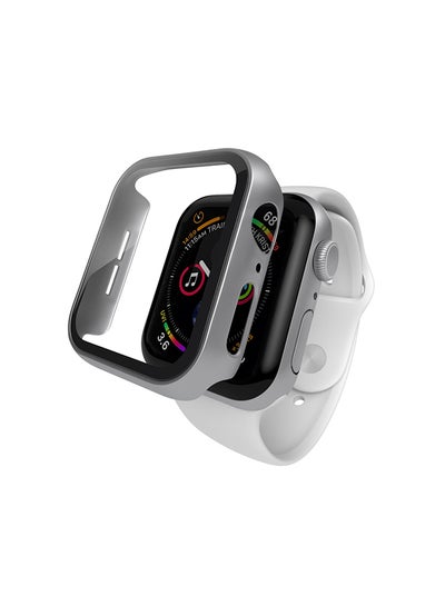 اشتري Shock Proof Watch Protectors With Scratch Resistance, Sleek Design And Touch Sensitive Tempered Glass For Apple Watch Series 6/5/4/SE - 40mm Silver في السعودية