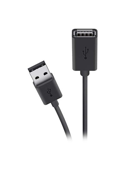 اشتري كابل تمديد USB 2.0 بطول 3 أمتار أسود في السعودية