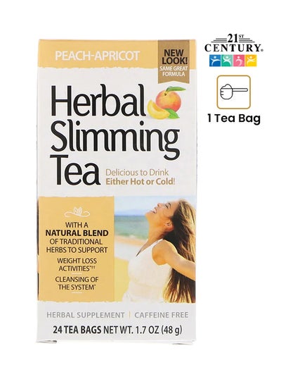 اشتري Herbal Slimming Peach-Apricot Tea Bags 24 Tea Bags, 1.7 Oz (48 G) في الامارات