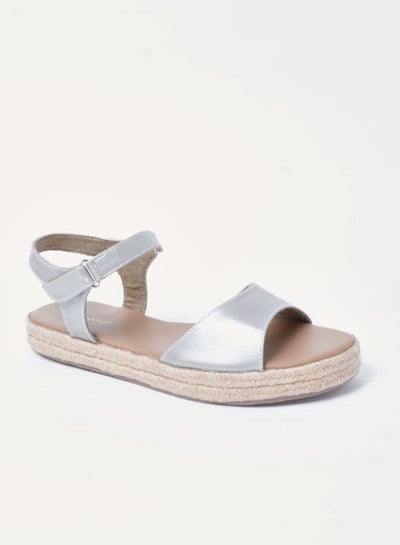 Buy Ana Stylish Platform Espadrille Sandal Silver in UAE