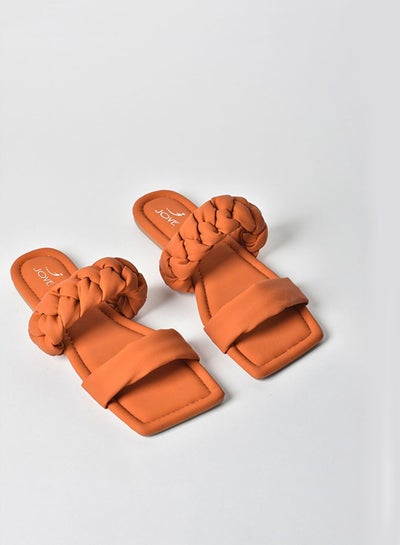 Buy Stylish Flat Sandals Orange in Saudi Arabia