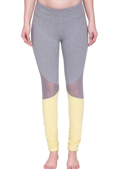 Buy Organic High Waist Colourblock Leggings Multicolour in UAE