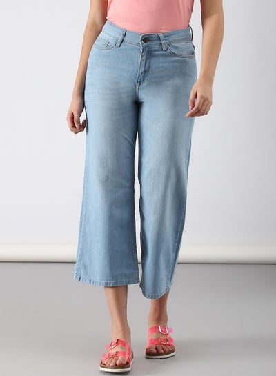 Buy Casual Slim Fit Jeans Medium Blue in Saudi Arabia