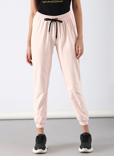 Buy Slim Fit Joggers Light Peach in Saudi Arabia