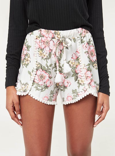 Buy Elasticated Printed Shorts Multicolour in Saudi Arabia