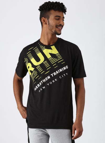 Buy Active Wear Oversized T-Shirt Black in Saudi Arabia