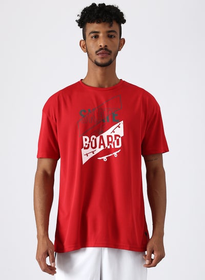 Buy Active Wear Oversized T-Shirt Red in Saudi Arabia