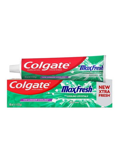 Buy Max Fresh Cooling Crystals Clean Mint Gel Toothpaste White 100ml in Saudi Arabia