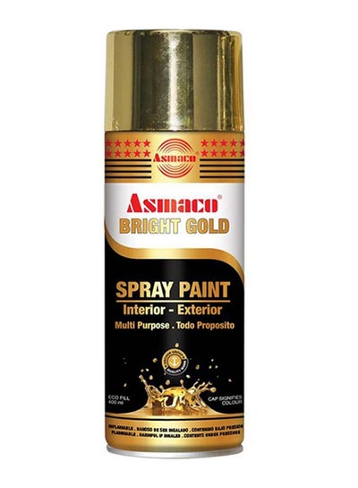 اشتري Quick Drying Smooth Finish Premium Quality Durable High-Gloss Interior And Exterior Spray Paint ذهبي لامع 400مل في السعودية