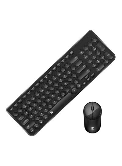 Buy IK6630 Wireless Keyboard With Mouse Set Black in UAE