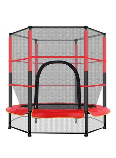 اشتري 5.5ft Heavy-Duty Indoor Bounce Trampolines With Safety Net For Safe And Secure Fun Time 140x140x160سم في السعودية