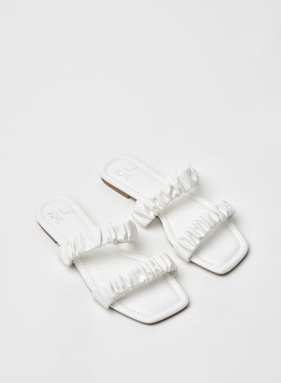 Buy Stylish Elegant Flat Sandals White in Saudi Arabia