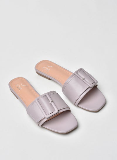 Buy Stylish Elegant Flat Sandals Lilac in Saudi Arabia
