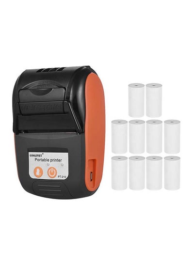Buy Wireless Portable Printer Orange/Black in UAE