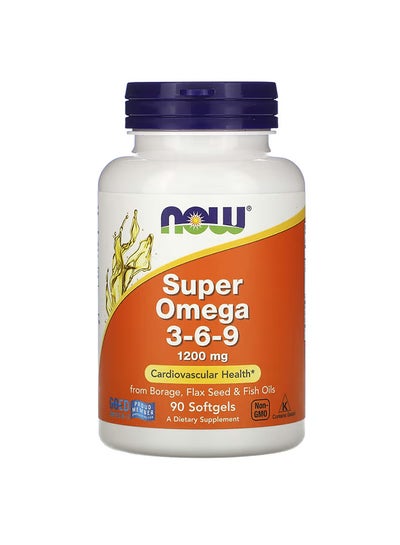 Buy Super Omega 3-6-9 1200 mg 90 Softgels in UAE