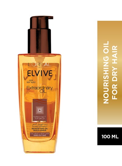 Buy Elvive Extraordinary Oil Jojoba Very Dry, Curly Hairs Clear 100ml in UAE