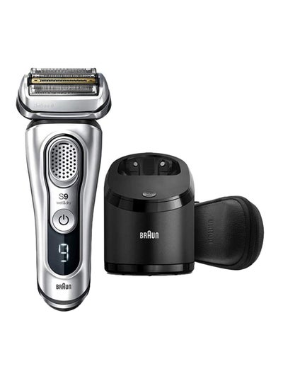 Buy Series 9 Electric Shaver With Clean & Charge Station & Leather Travel Case + CCR 2 9390CCVS Silver 26.5 x 16.5 x 25.5cm in Saudi Arabia