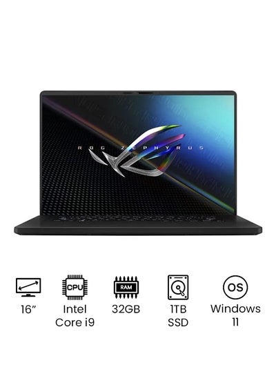اشتري ROG Zephyrus M16 Gaming Laptop - 16" WQUXGA WV Display, 165Hz, Core i9-12900H, 32GB RAM, 1TB SSD, 8GB Nvidia GeForce RTX 3070Ti, Windows 11 Home English Black في الامارات