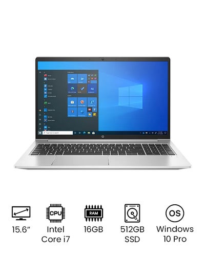 Buy ProBook 450 G8 Business Laptop With 15.6-Inch Full HD Display, Core i7-1165G7 Processer/16GB RAM/512GB SSD/Intel Iris Xe Graphics/Windows 10 Pro /International Version English Silver in UAE