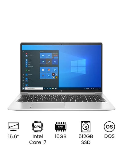 Buy ProBook 450 G8 Business Laptop With 15.6-Inch Full HD Display, Core i7-1165G7 Processer/16GB RAM/512GB SSD/Intel Iris Xe Graphics /International Version English Silver in Egypt