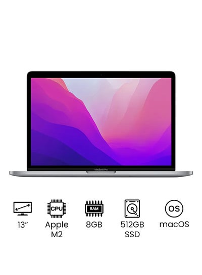اشتري MacBook Pro MNEJ3 13-Inch Display : Apple M2 chip with 8-core CPU and 10-core GPU, 512GB SSD, English Keyboard Space Grey في مصر