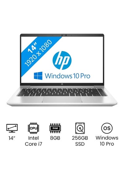 Buy ProBook 440 G8 Business Laptop With 14-Inch Full HD Display, Core i7-1165G7 Processer/8GB RAM/256GB SSD/Intel Iris Xe Graphics,Windows 10 Pro /International Version English Silver in UAE