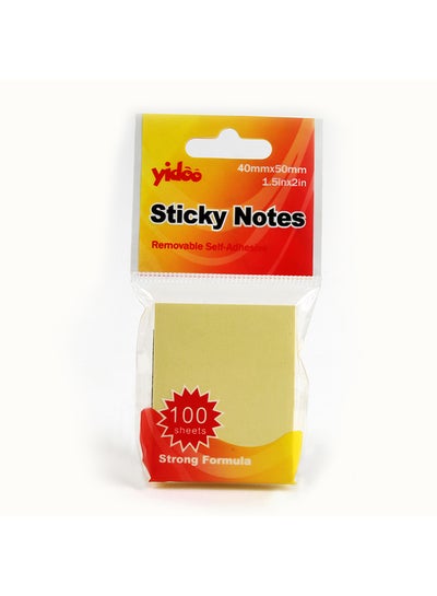 Buy 100-Sheet Sticky Notes A01 40X50 mm 75g Yellow in Egypt