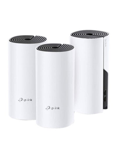 Buy Deco M4 (3-Pack) AC1200 Gigabit Advanced Whole Home Mesh Wi-Fi System, Coverage for 3-5 Bedroom Houses, 100 Devices Connectivity, Parental Controls, Replaces WiFi Router and Extender, Works with Alexa White in Saudi Arabia