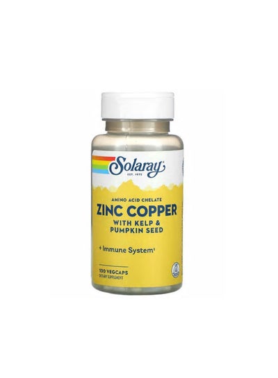 Buy Zinc Copper Dietary Supplement - 100 Veg Caps in UAE