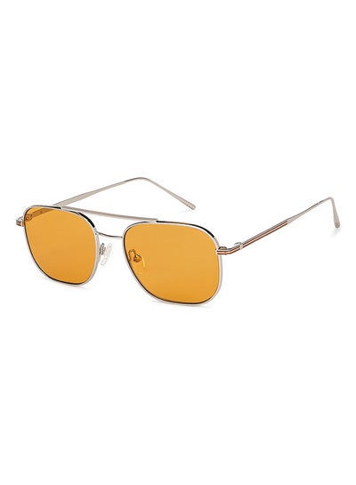 Buy Full Rim Metal Frame Square Sunglasses For Men & Women With UV Protection - 54mm - Silver in UAE