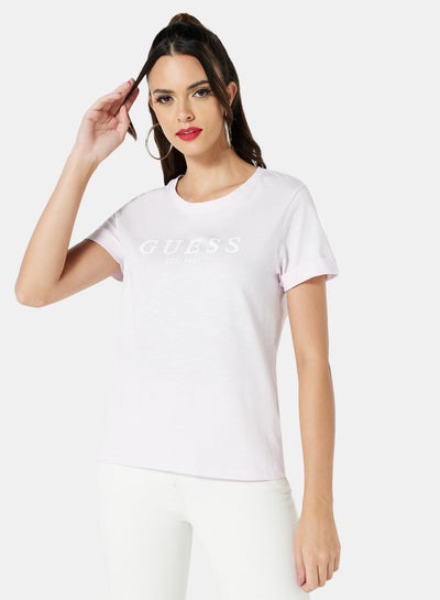 Buy Essential Logo T-Shirt Lilac in UAE